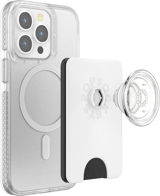 Produktbild PopSockets MagSafe Wallet +, 3 Karten White Clear