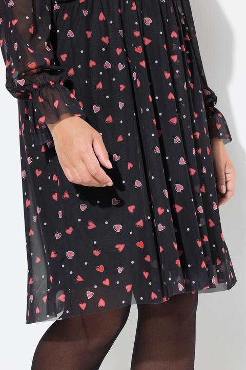 Actual product image Miamoda Kleid, A-Linie, Mesh mit Alloverdruck, Langarm (46)