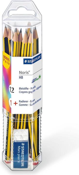 Actual product image Staedtler Pencil + eraser set 100% PEFC 20 pieces (HB, 12 x)