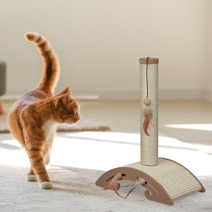 Actual product image Relaxdays Scratching post (52 cm, Beige, Brown)