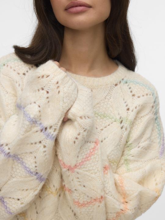 Produktbild Vero Moda Gestreifter Pullover mit Lochmuster (M)