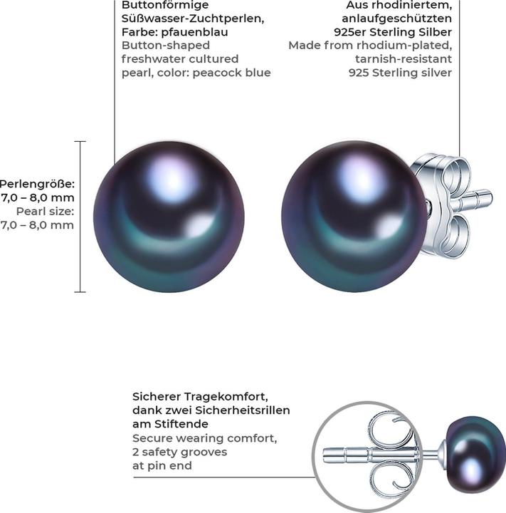 Immagine prodotto Valero Pearls Perle d'acqua dolce d'argento da donna - 2942 (Argento 925, Perle)