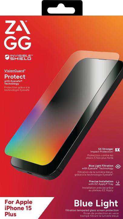 Actual product image Zagg Glass Elite VisionGuard+ (1 pcs., Apple iPhone 15 Plus)