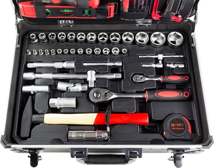 Image du produit Dema Mallette à outils en aluminium avec outils 176 pcs. (176 pièces)