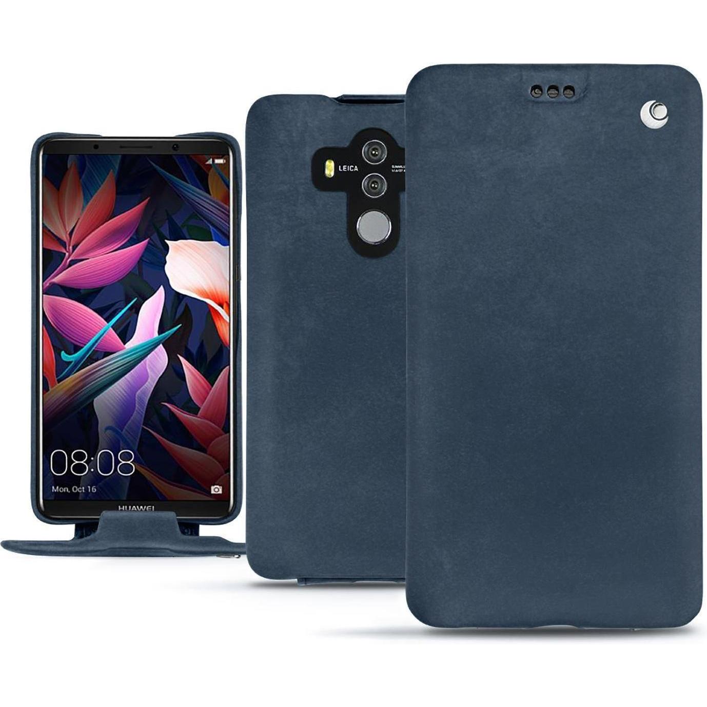 Noreve Lederschutzhülle vertikal (Huawei Mate 10 Pro), Smartphone Hülle, Blau