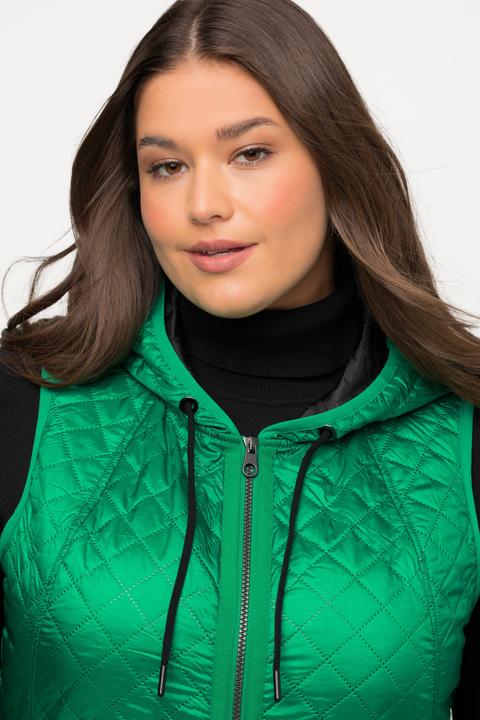Actual product image Ulla Popken Hooded Quilted Vest Fully Lined (46, 48)