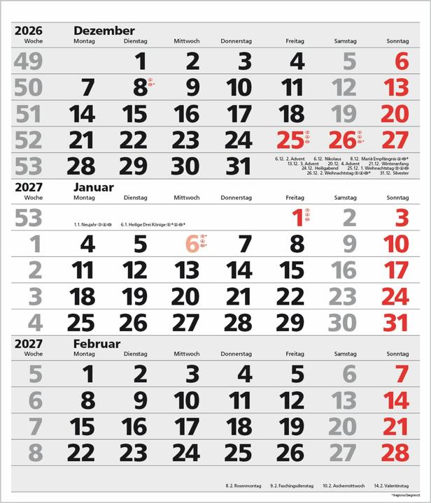 Produktbild 3-Monats-PlanerXLComfort2027
