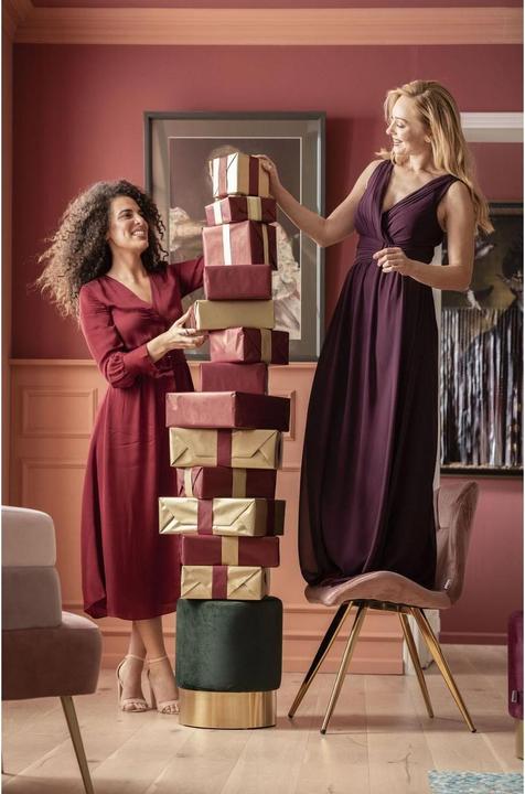 Actual product image Kare Design Stool Cherry Dark Green Brass Ø35cm