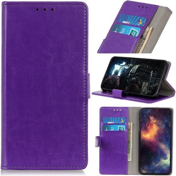 Thumbnail - MU Classic Crazy Horse Leder Bookcover Series (Xiaomi Mi 10 Ultra), Smartphone Hülle, Violett