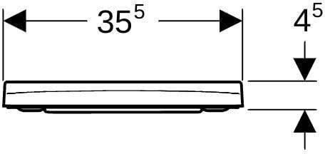 Actual product image Geberit Keramag / WC seat Smyle Square white Antibacterial with soft-closing mechanism 500687011
