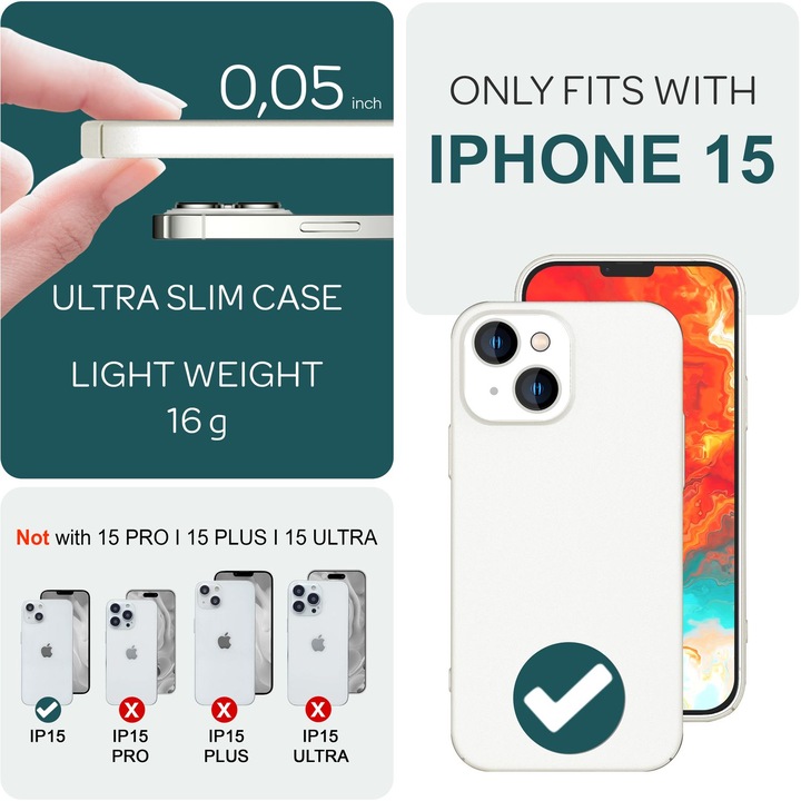 Actual product image Nalia Extra Thin Mobile Phone Case 0,5mm (Apple iPhone 15)