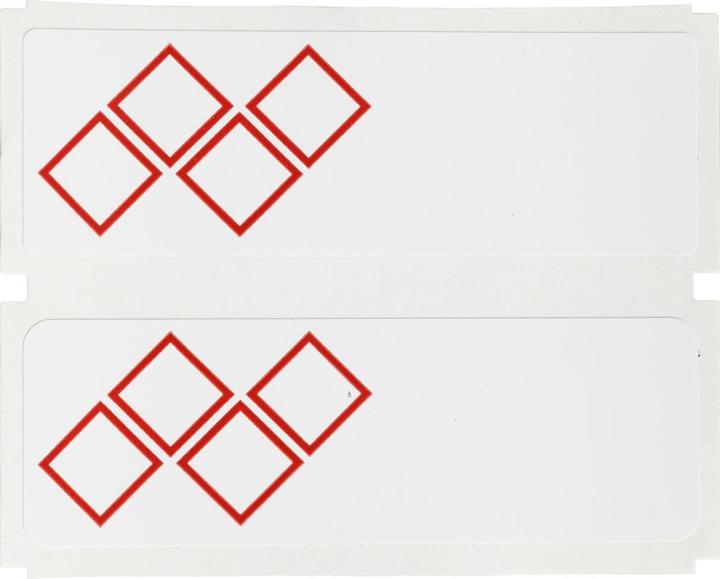 Productafbeelding Brady B30-18-7569-CLP4C, Vinyl, Rood op wit, glanzend, 76,20 x 25,40 mm, Layout 4C (2 x 2 rood Ra (8.13 cm)