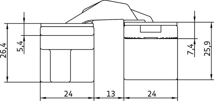 Produktbild Roberto Anselmi ANSELMI Türband verdeckt AN 140 3D, Zinkdruckguss weiss