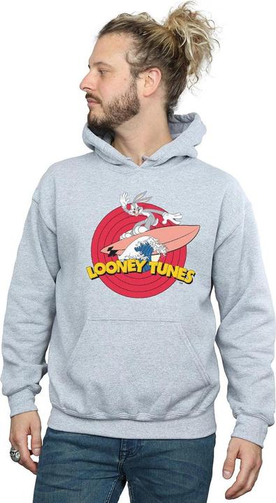 Actual product image Looney Tunes Mens Bugs Bunny Surfing Hoodie (L)