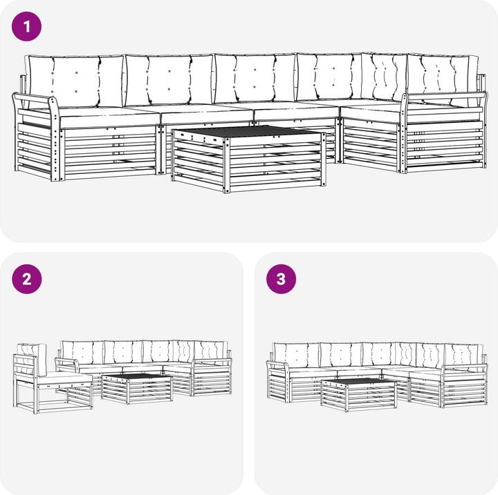 Produktbild vidaXL Outdoor-Sofa