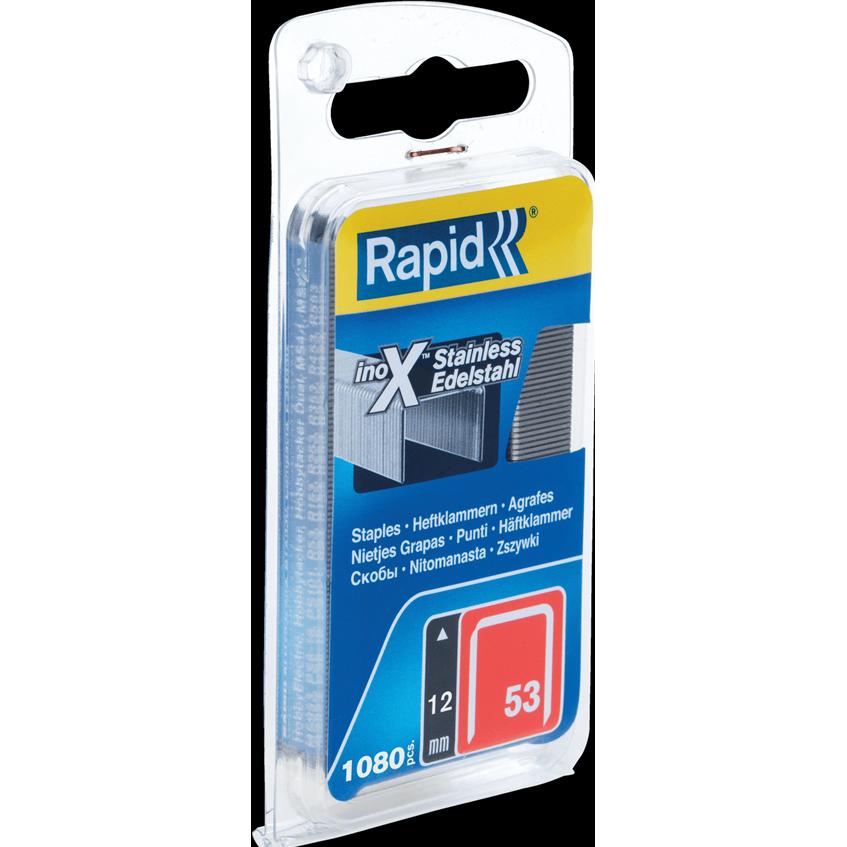 Rapid, Büroklammer, Typ 53 Feindrahtklammer 12 mm Edelstahl (1080 x)