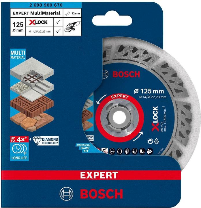 Produktbild Bosch Professional Zubehör Trennscheibe diamantbeschichtet X-LOCK