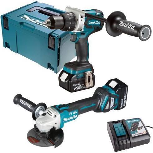 Produktbild Makita tool set 18V DLX2255TJ (DGA513 + DDF481) 2x5.0Ah + B-51655 + B-45288 + B-45185