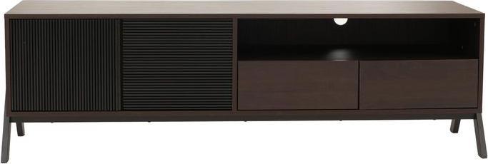 Produktbild Mendler TV-Rack HWC-O40, MDF Metall Melamin 48x155x40cm – Walnuss-Optik