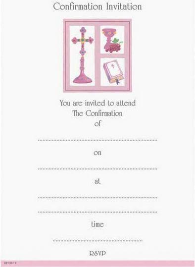 Actual product image Simon Elvin Confirmation Invitations (Pack of 20) (20 x)