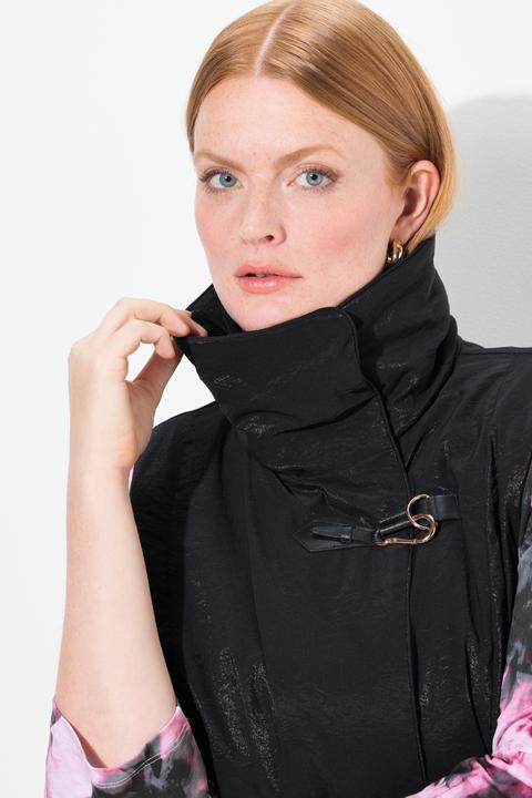 Actual product image Ulla Popken Weste, Schmuckverschluss, Stehkragen, Komplettfutter (58)
