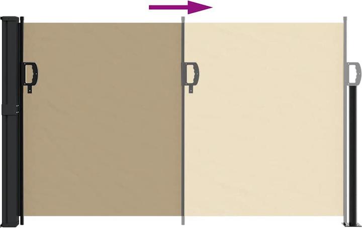 Actual product image vidaXL ausziehbare Seitenmarkise (1.20 m)