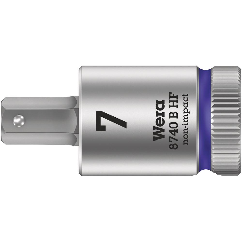 Wera, Steckschlüssel + Stecknuss, 8740 B HF Hex-Plus 7,0 x 38,5 mm (7 mm)