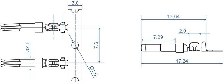 Produktbild Delock Crimp-Kontakte für D-Sub Crimp Buchse 40 Stück