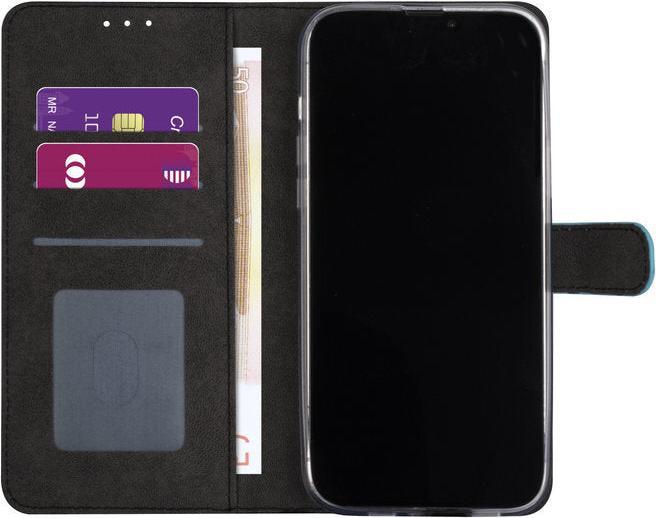 Produktbild Ambiance1 Hülle iPhone 13 Pro Max - Book Case Kunstleder hellblau No.323 (Apple iPhone 13 Pro Max)