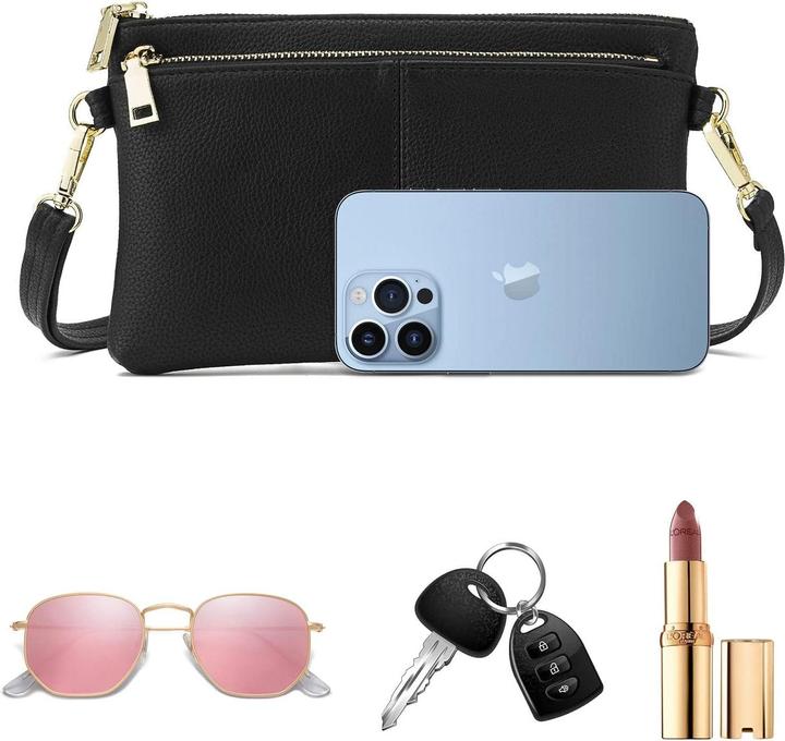 Produktbild Only-Bags.Store Kleine Umhängetasche mit dreifachem Reissverschluss