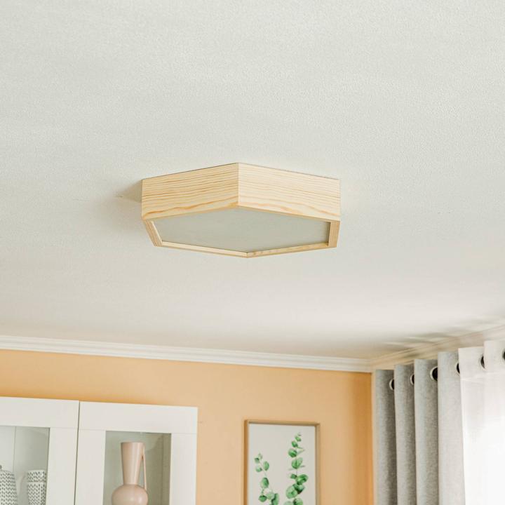 Image du produit Envostar Plafonnier Hagen, pin naturel (E27)