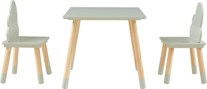 Produktbild En.Casa Kindersitzgruppe Hovle mit Wolken-Design Mintgrün (Kindersitzgruppe)