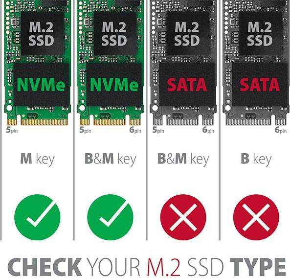 Actual product image Axagon EEM2-UG2 - SSD Enclosure - M.2 - M.2,PCI Express - 10 Gbit/s - USB Connectivity - (M.2)