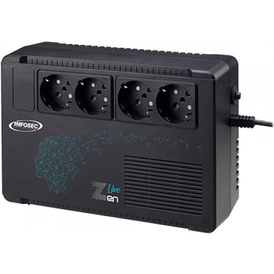 Infosec Zen Live 500 (500 VA, 300 W, Line-Interaktiv USV), USV