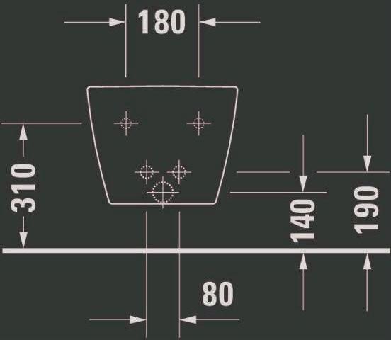 Produktbild Duravit Wand-Bidet ME by Starck m ÜL m HLB 370x570mm 1 HL we seidenmatt