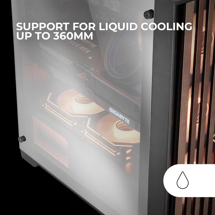 Actual product image Mars Gaming Boitier Moyen Tour Atx Mc-Wood RGB Avec Panneau Vitré (Noir/Chrome) (ATX, mATX, Mini-ITX)