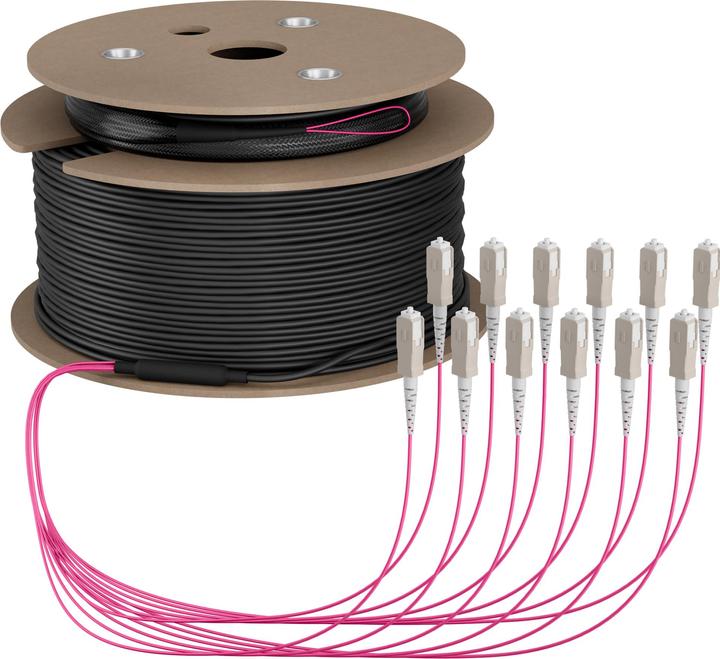 Produktbild EFB Elektronik Trunkkabel U-DQ ZN BH OM4 12G 1x12 SC-SC 190m Dca LSZH (190 m)