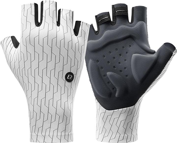 Actual product image Rockbros Road Cycling Gloves Size: L - Black and White (L)