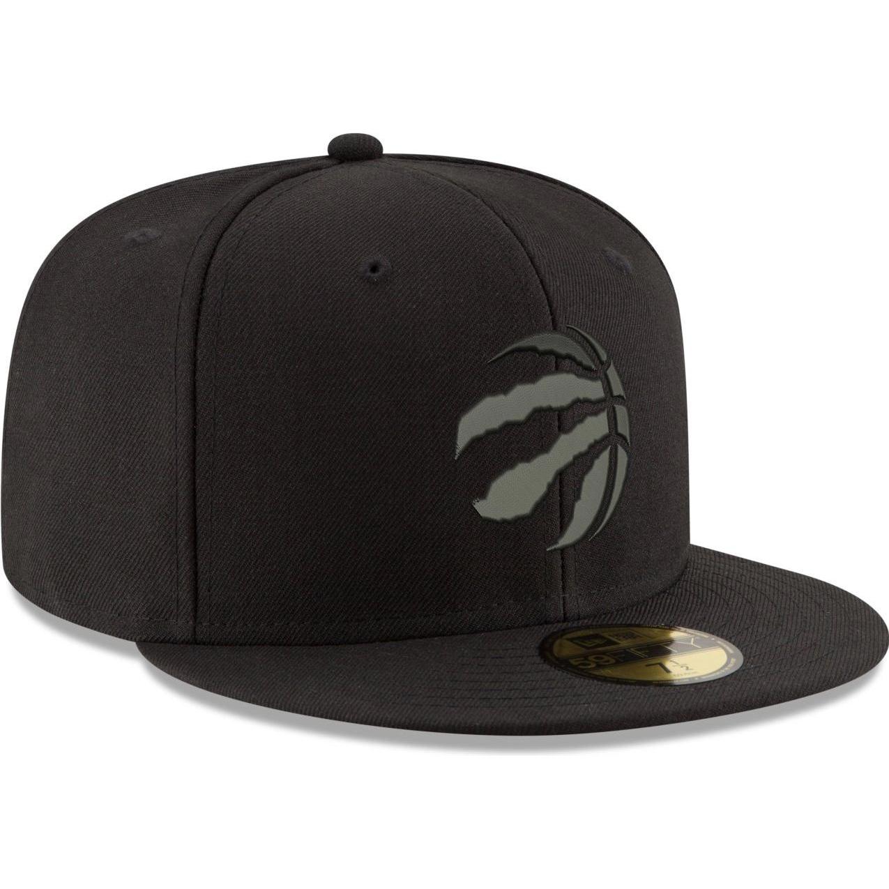 New Era, Herren, Cap, 59Fifty Cap - NBA BLACK Toronto Raptors - 7 3/8, Schwarz, (7 3/8)