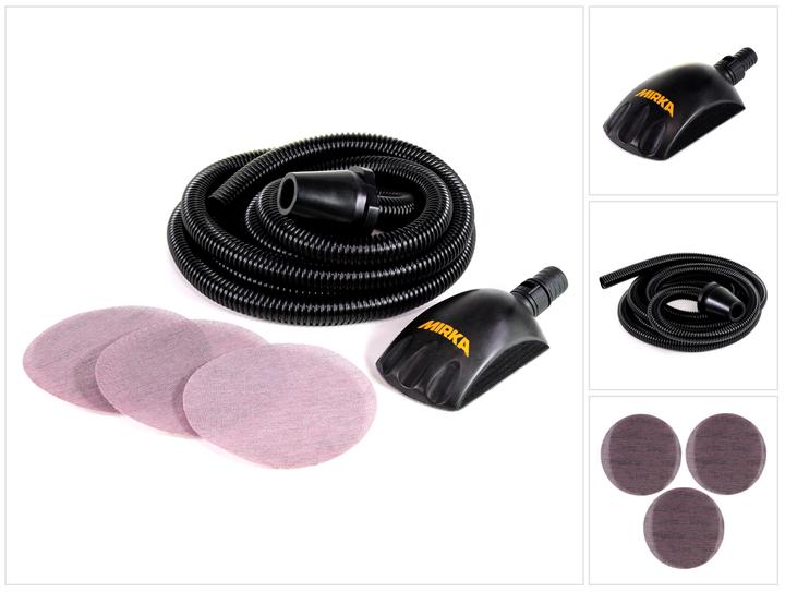 Image du produit Mirka Roundy Kit Cale manuelle aspirante 150mm + 15x Disques abrasifs Abranet + 1x Tuyau d'extractio (120, 180, 240, P150)