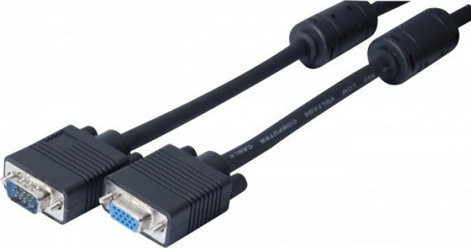 Image du produit Exertis Connect Câble pour moniteur S-VGA, 15 broches HD D-Sub mâle/femelle, 1,0 m, noir Câble pour moniteur de (1 m)