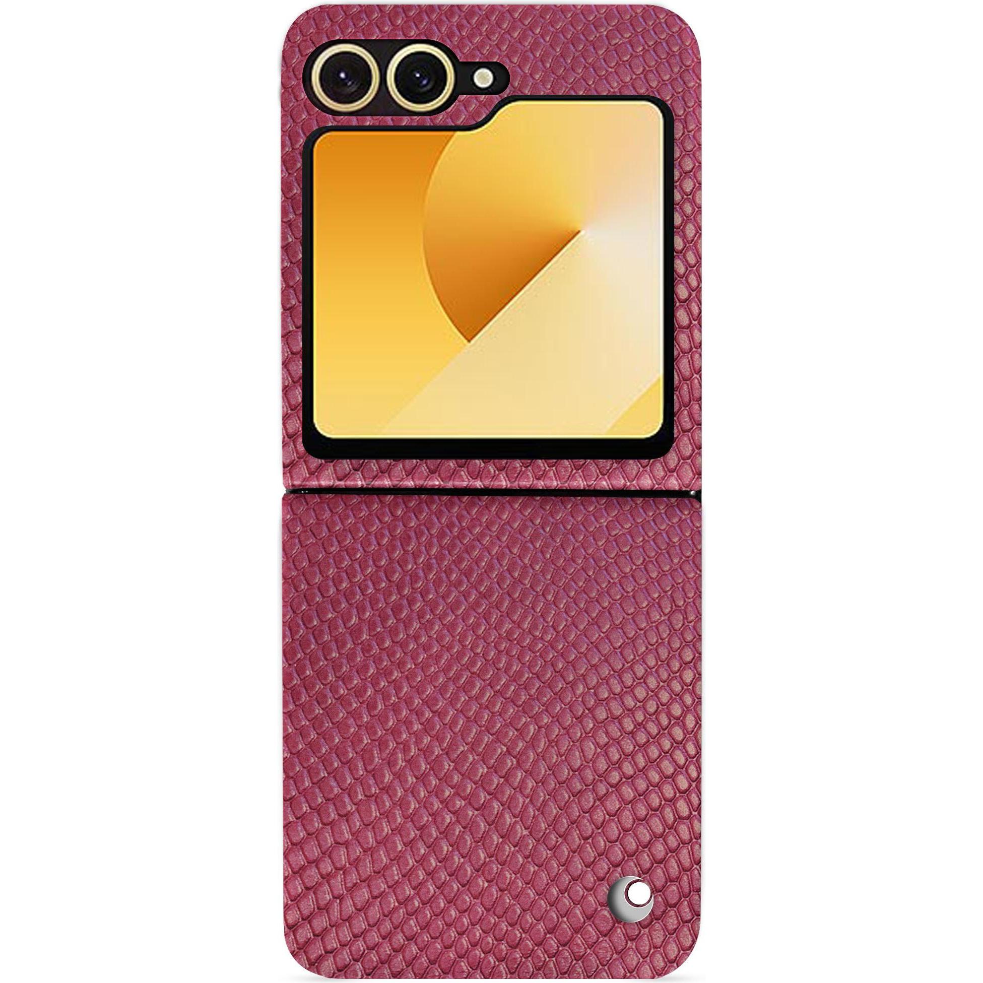 Noreve Lederschutzhülle Samsung Galaxy Z Flip6 (Samsung Galaxy Z Flip6), Smartphone Hülle, Rosa