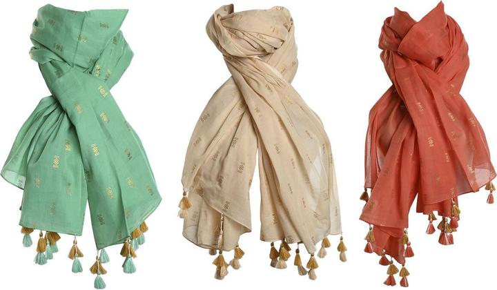 Esprit Halstuch Home grün Beige Koralle (3 Stück)