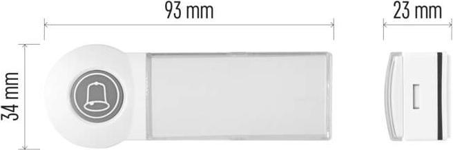 Actual product image Emos Replacement button for wireless doorbell P5723