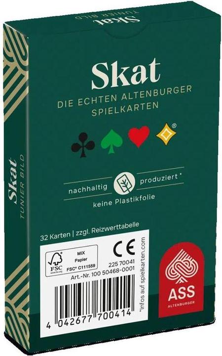 Actual product image ASS Altenburg 10050468-0001 - FSC Skat, tournament picture, 4-colour sheet in folding box (German, 3 - 4 Players)
