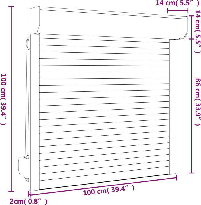 Produktbild vidaXL Rollladen (14 x 100 cm)