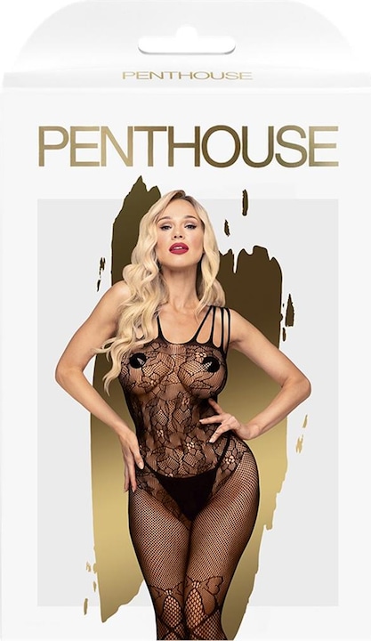 Produktbild Penthouse Lingerie Dirty mind - Net bodystocking with flower lace and bow details (XL)