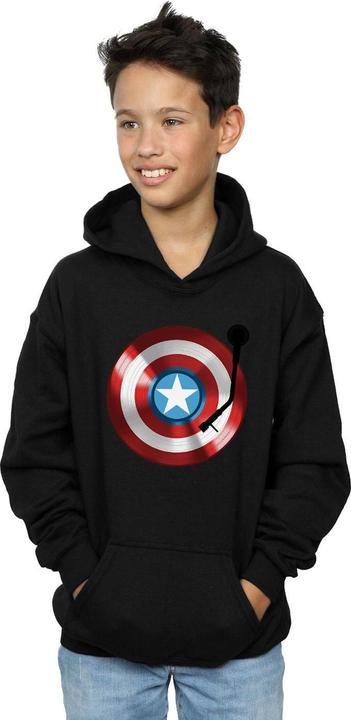 Immagine prodotto Captain America Turntable Felpa con Cappuccio Ragazzi (140, 146)