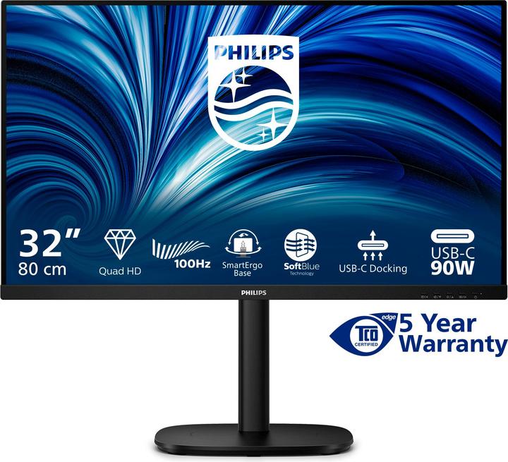 Philips Monitor 32B2U3601/00, Bildschirmdiagonale: 32 ", Auflösung (2560 x 1440 Pixel, 31.50")