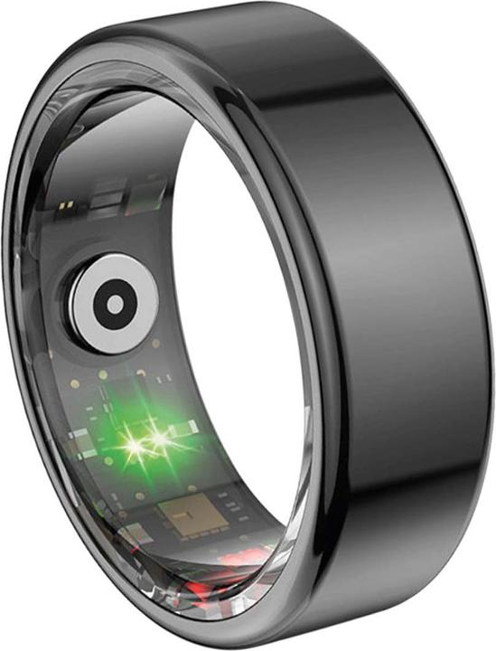 Actual product image Avizar Smart Ring Grösse 8 Titan mit Ladeetui (8, Black)